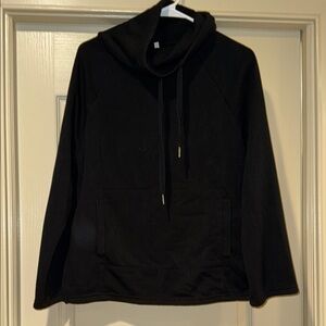 Black Hoodie with Drawstrings